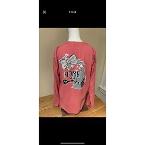 Pink‎ MSU Michigan State University T-Shirt State Spartans Home College Sz M